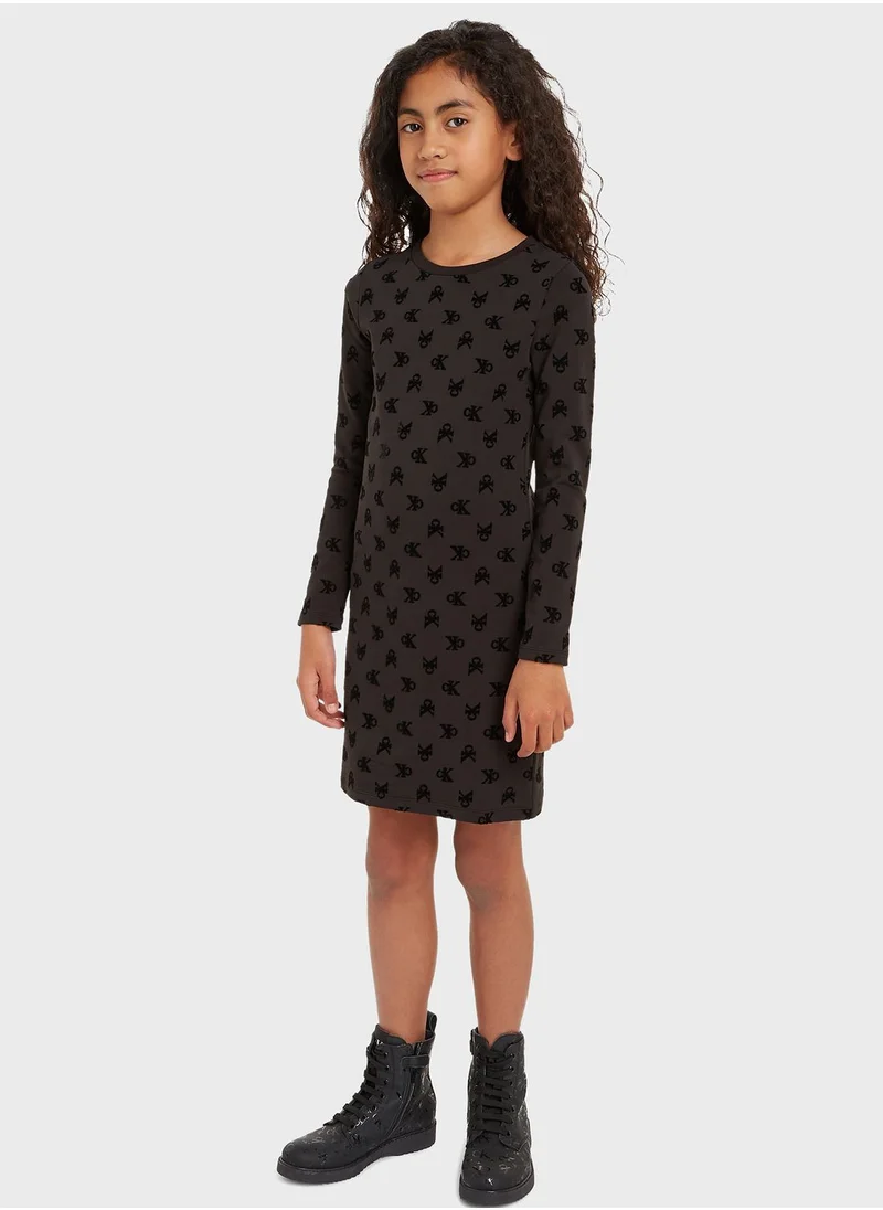 Calvin Klein Jeans Kids Aop Midi Dress