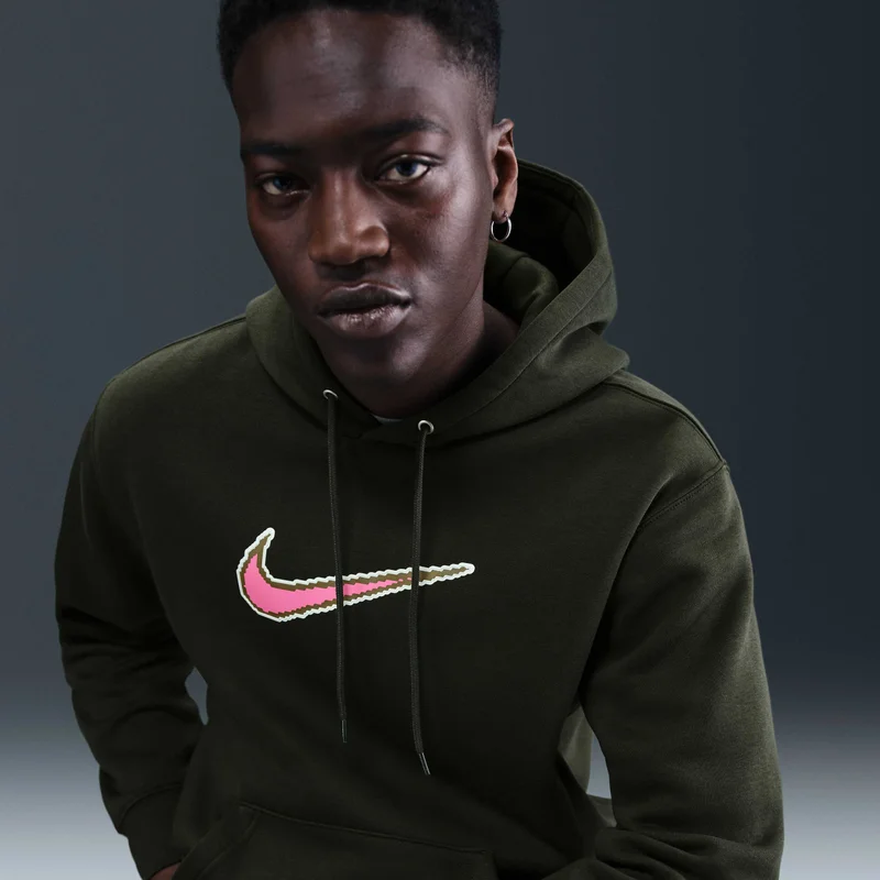 Nike Green Men's Sportswear Club Fleece Hoodie for Men | Best Price UAE