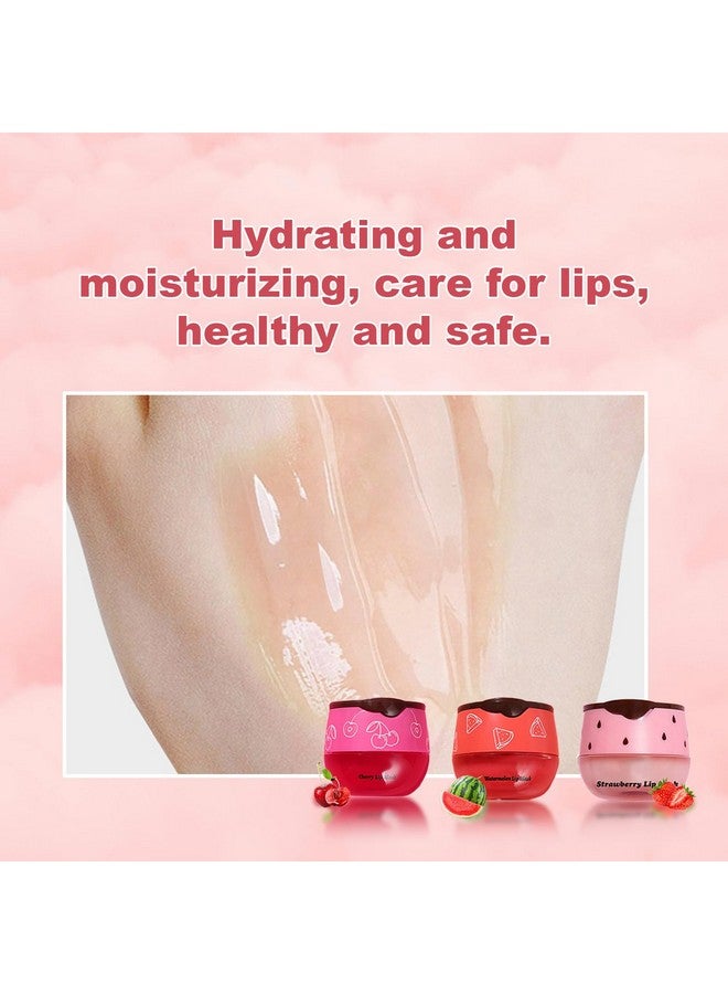 Aaiffey Lip Balm Honey Potwatermelon Apple Lime Cherry Lip Sleeping Mask Moisturizing Lip Mask Overnight Hydrating Prevention Dry And Cracked Lip Scrubs Exfoliator Lip Wrinkle Care 3 Pcs - Image 4
