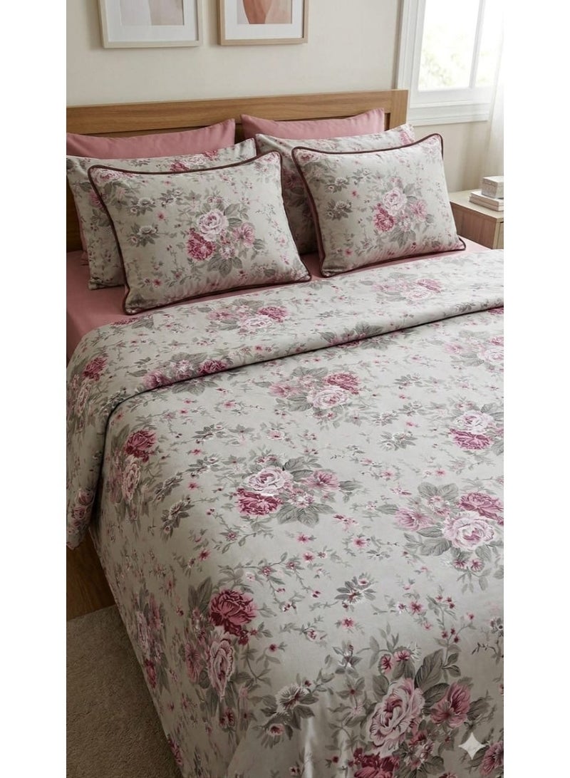 Duple size cotton bed set, three pieces, colorfast  Raw cotton from El Mahalla, anti-pilling treatment160*200 - Image 2
