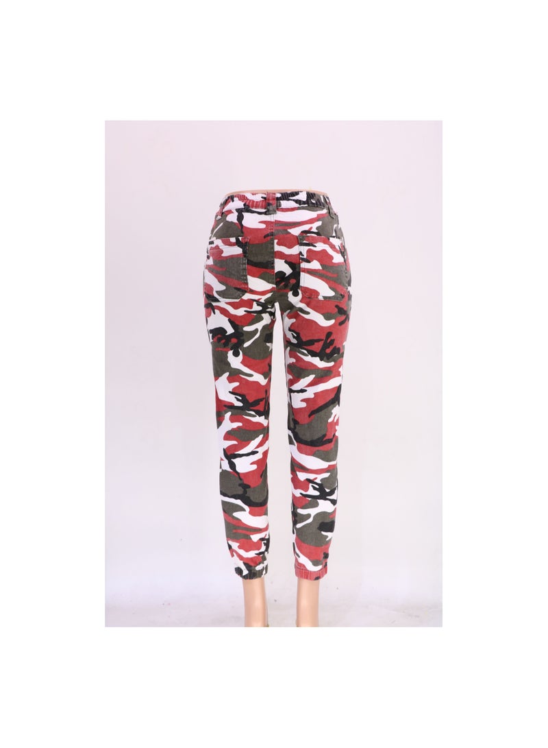 Women's Camouflage Cargo Wear Hip-hop Casual Harlan Denim Trousers - Image 2