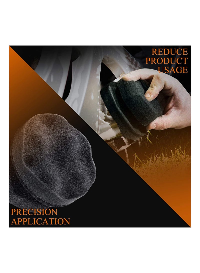 SYOSI SYOSI 3 Pack Large Tire Shine Applicator Ergonomic Design Tire Brush Tire Dressing Applicator Pad Durable Keeps Tires Shine Reusable and Washable Perfect for Tire Detailing  - Image 3