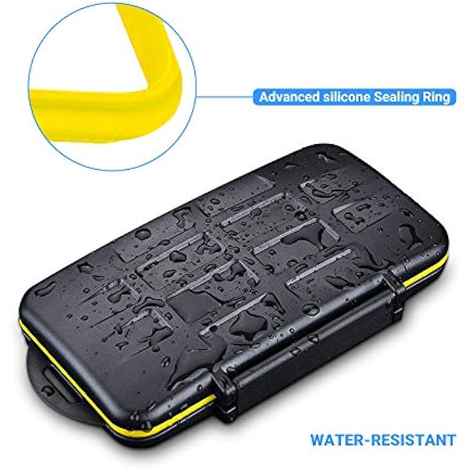 rayihni MEMORY CARD CASE HOLDER WATER-RESISTANT ANTI-SHOCK MEMORY CARD STORAGE 6 SLOTS=6 CF MC-CF6 - Image 3