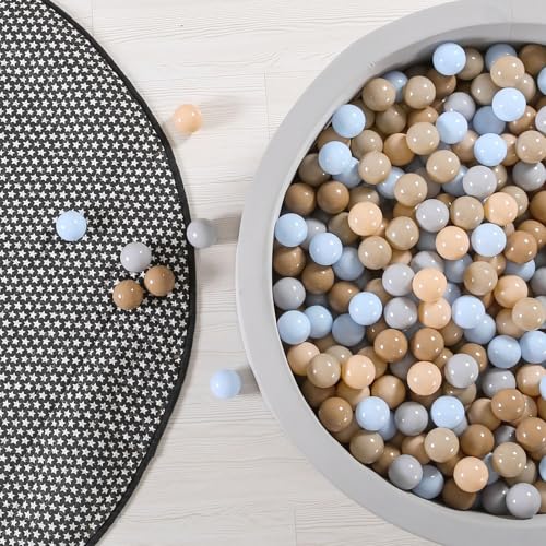 GOGOSO Ball Pits Balls Toddlers 50 100 200 500 Plastics Shape Ball Non-Phthalate Non-BPA Non-Toxic 2.2-Inch Crush Proof Play Balls,Blue Bear Colors, 50 Balls - Image 4