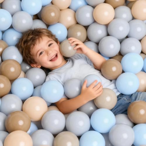 GOGOSO Ball Pits Balls Toddlers 50 100 200 500 Plastics Shape Ball Non-Phthalate Non-BPA Non-Toxic 2.2-Inch Crush Proof Play Balls,Blue Bear Colors, 50 Balls - Image 5