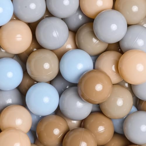 GOGOSO Ball Pits Balls Toddlers 50 100 200 500 Plastics Shape Ball Non-Phthalate Non-BPA Non-Toxic 2.2-Inch Crush Proof Play Balls,Blue Bear Colors, 50 Balls - Image 1