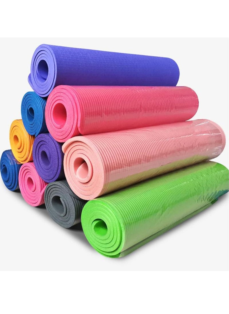 DubaiGallery Yoga Mat Surface Reversible Yoga Mat mattress Thick Exercise & Workout Meditation Mat for Yoga, Pilates and Fitness Eco Friendly Anti Skid And Anti Slip Non Slip Pack of 1 Multi Clour 