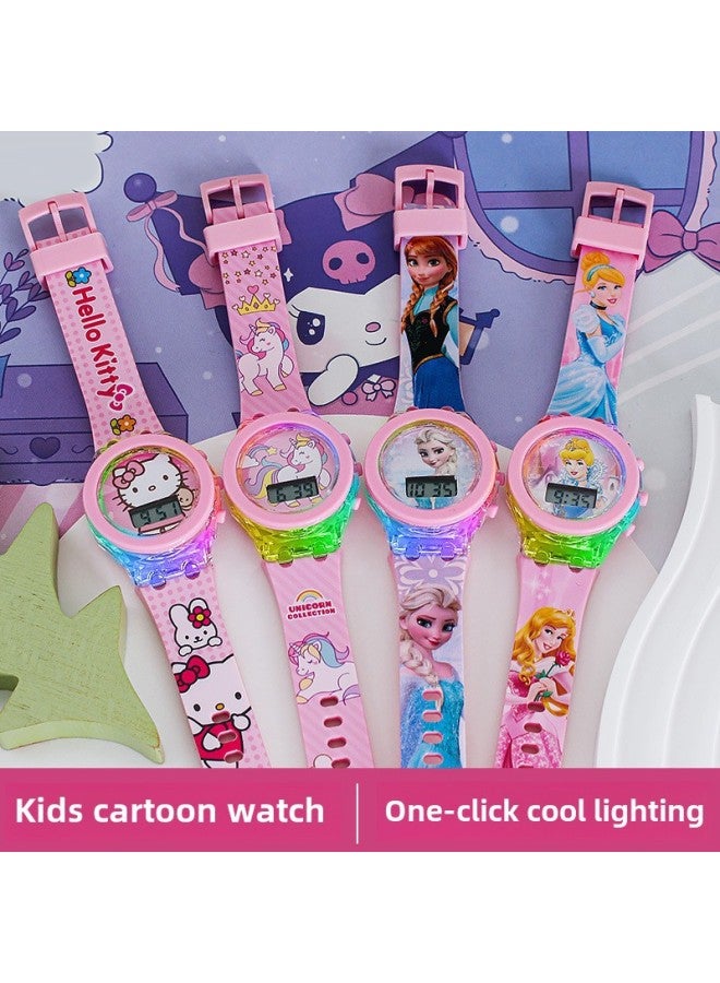 Spot Children's Cartoon Watches Luminous Children's Watches Primary And Secondary School Students Cartoon Toy Watches-Color:ZL8577 Masked Man - Image 2