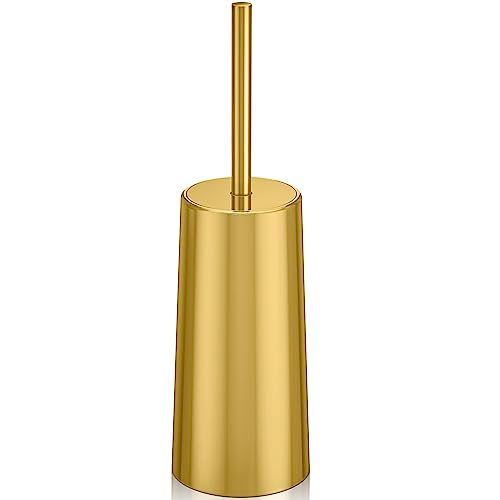 Wsedor Toilet Brush and Holder, Toilet Brush Stainless Steel, Toilet Bowl Brush for Bathroom Toilet-Ergonomic, Elegant,Durable (Gold) - Image 1