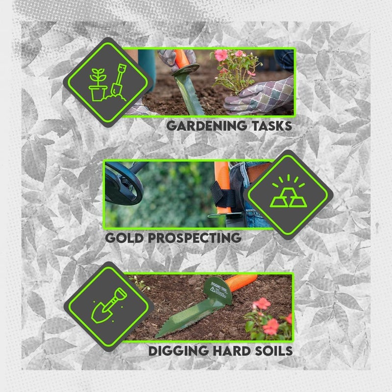 SE Prospector's Serrated Edge Digger Compact Shovel Trowel for Gardening, Metal or Gold Prospecting and Detecting - Includes Carrying Sheath - Image 3