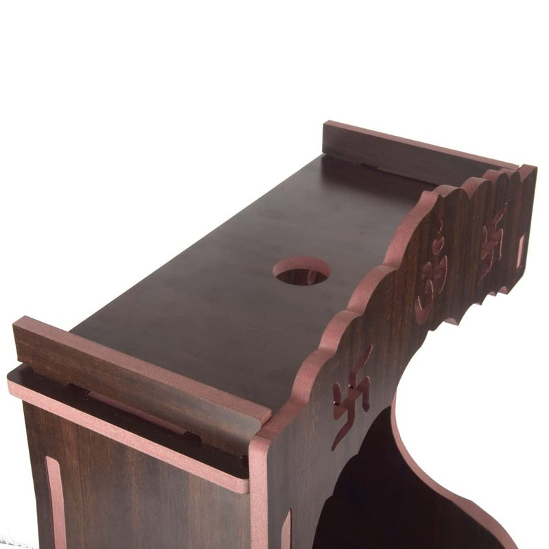 Nexat معبد باب خشبي لغرفة البوجا | معبد MDF بتصميم باب | معبد منزلي لغرفة المعيشة والمكتب (456) - Image 4