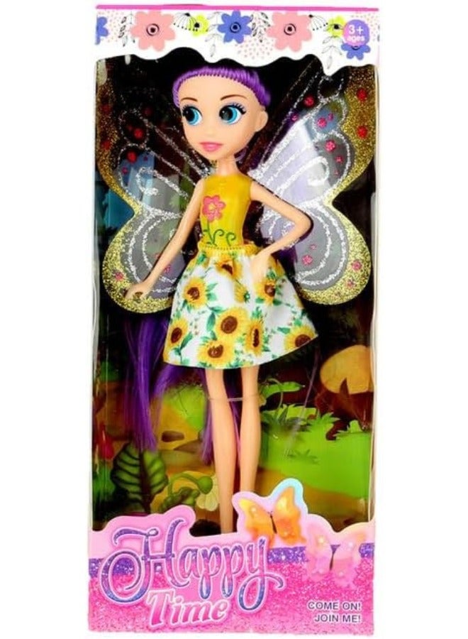 هابي تايم عروسة من البلاستيك للبنات على شكل فراشة - Image 1