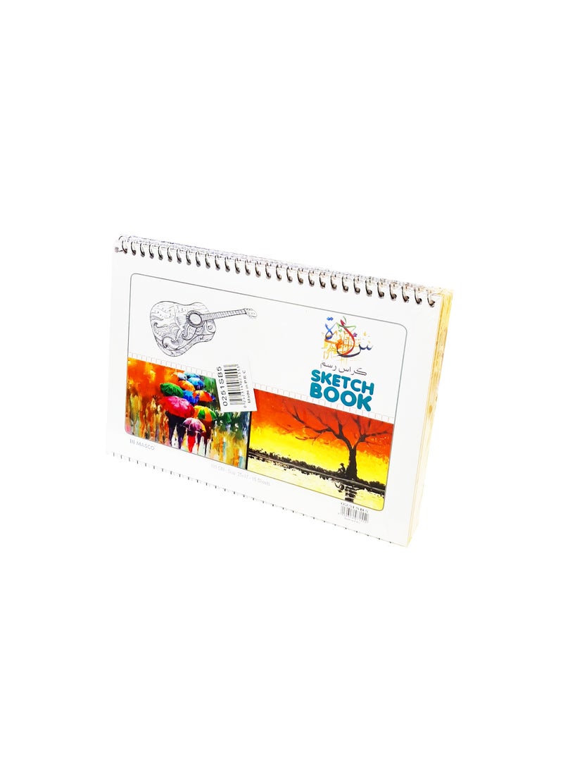 MASCO Sketch Books 25x17 cm (Pack of 10) – 100 GSM Smooth Paper, 15 Sheets Each - Image 3