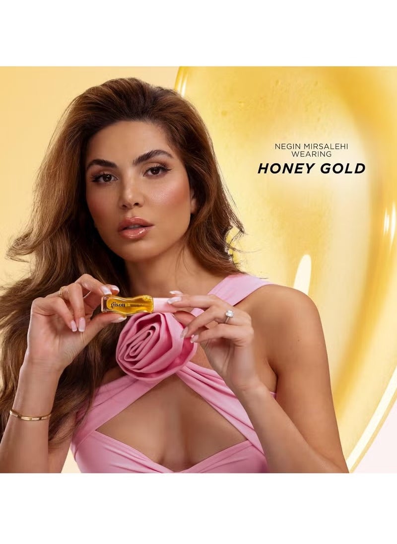 Gisou Honey Infused Hydrating Lip Oil, Nourishing Moisturizer for Dry Lips, High Shine, Smooth Finish, Clear Golden Glow, Fresh Honey Scent, 8ml  - Image 4