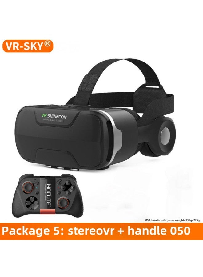 Thousand Magic Mirror 4 Generation Four VR Virtual Reality Glasses Head-mounted Game Helmet Manufacturers 3d Movie Mobile Phone-Color:Upgraded Version + Game Controller 050 - Image 1