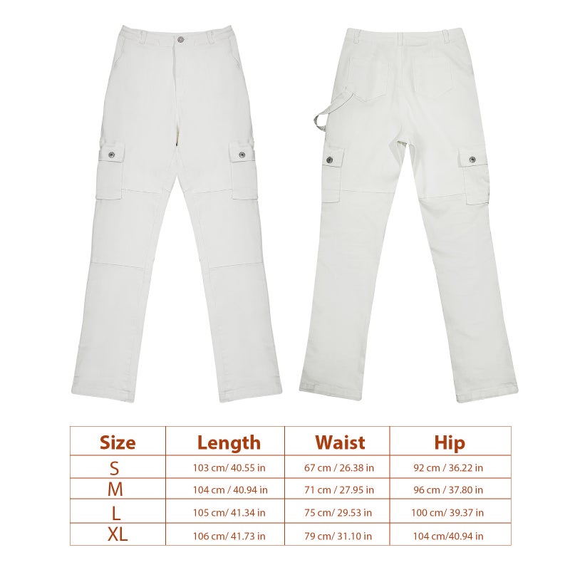 Cargo Pants Women High Waisted Girls Cargo Pants Ladies Cargo Pants Cargo Trousers With Pockets Size XL - Image 4