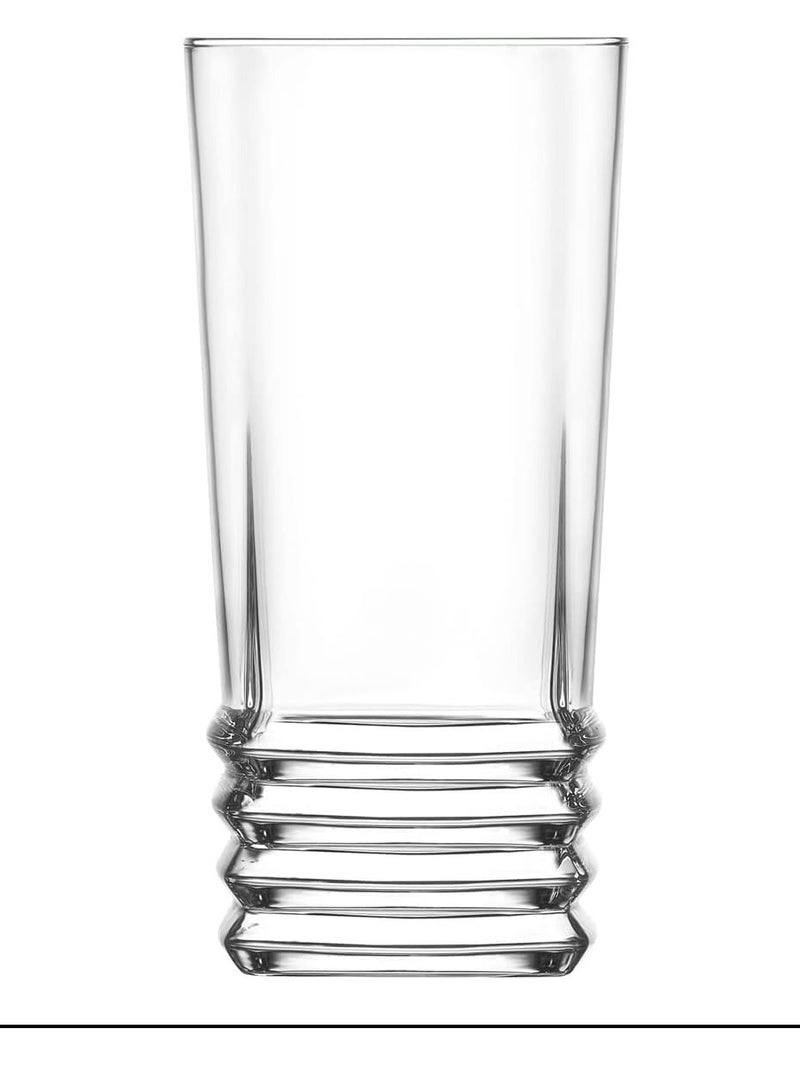 LAV Elegan Long Drink Glass Set – 335cc (335ml), 6 Pieces – Stylish Tumblers for Cocktails, Juices & Beverages - Image 1