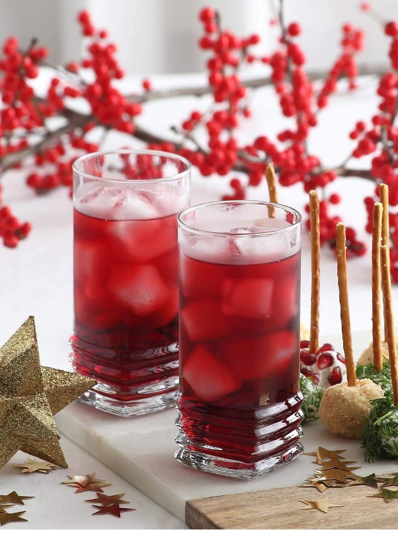 LAV Elegan Long Drink Glass Set – 335cc (335ml), 6 Pieces – Stylish Tumblers for Cocktails, Juices & Beverages - Image 2