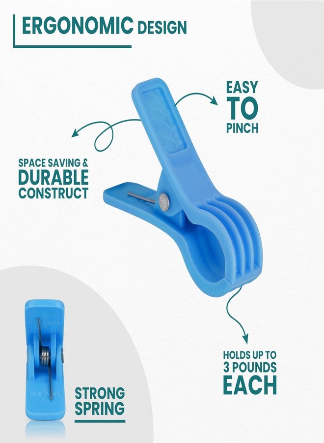 WEWEL®Premium Cloth Clips for Drying Clothes - Ora Clip Multipurpose Clothe Pins for Indoor and Outdoor Use, Strong and Durable Clippers for Hanging Come with Storage Box: 20 pc - Image 5
