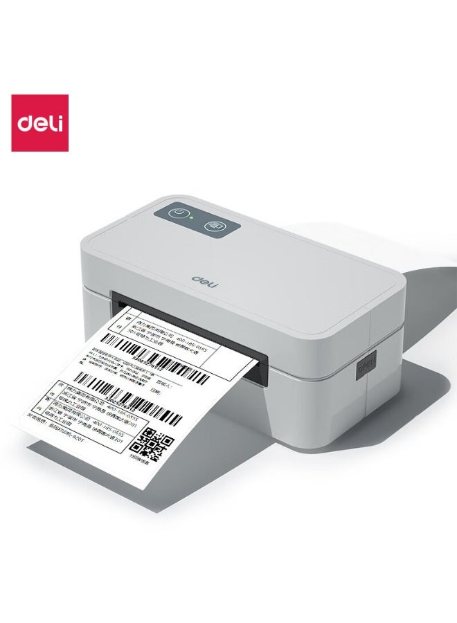 طابعة الباركود Deli GE430 لطباعة الملصقات الحرارية للأزياء، لاصقة غير قابلة للإزالة، للطرد السريع، فواتير الشحن، ملصقات أسعار السوبرماركت والمنتجات الغذائية
