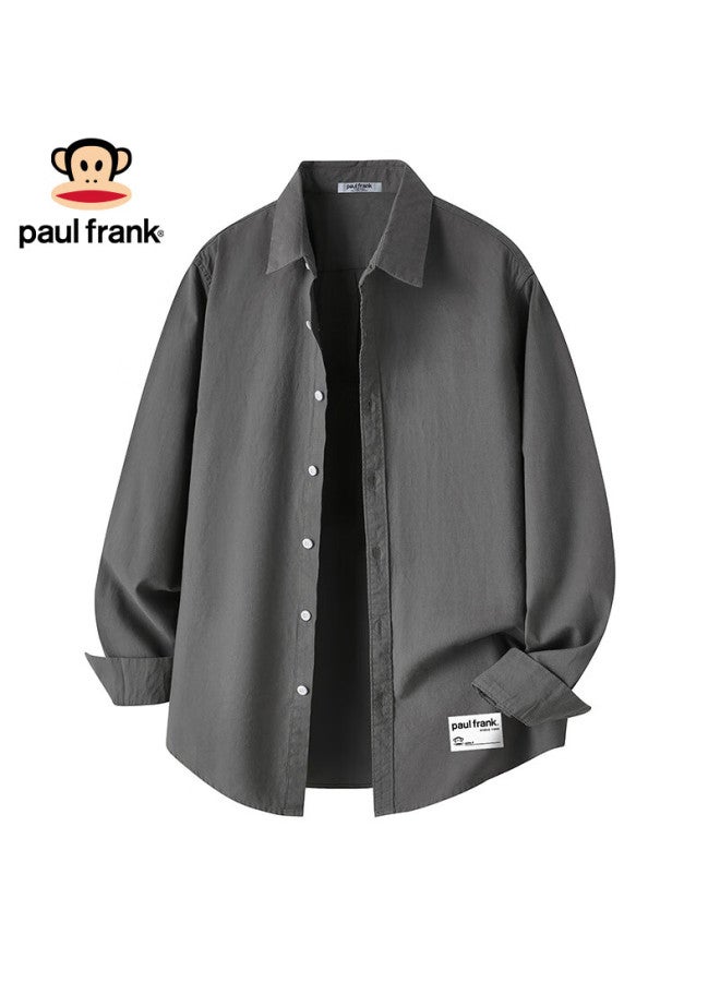 Paul Frank Men's Long Sleeve Shirt Casual Spring Autumn Dark Gray M - Image 1