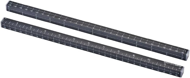 LockerMate MeasureMate Learning Ruler FourSided Math Tool for Students Teaching Number Lines Fraction Line with Metric and Imperial Black 2Pack - Image 1