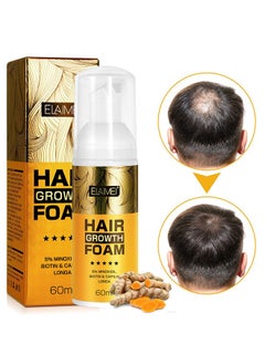 Hair Growth Foam, With Minoxidil Biotin& , Hair Regrowth Treatment for Stronger, For Natural Hair Regrowth & Thickening, Thicker Longer Hair That Stop Hair Thinning 60ml