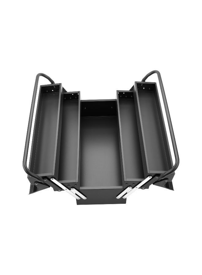 Jetechtool Tool Box, 21-Inch Portable Steel Tool Box with Metal Latch Closure & Metal Handle, Rustproof Multi-Purpose Heavy Duty Toolbox, Grey - TB-21 - Image 3