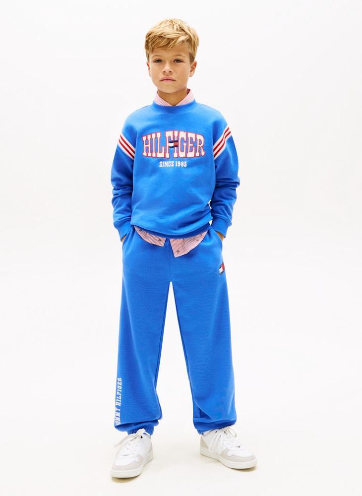 TOMMY HILFIGER Wavy Flag Logo Terry Joggers - Image 4