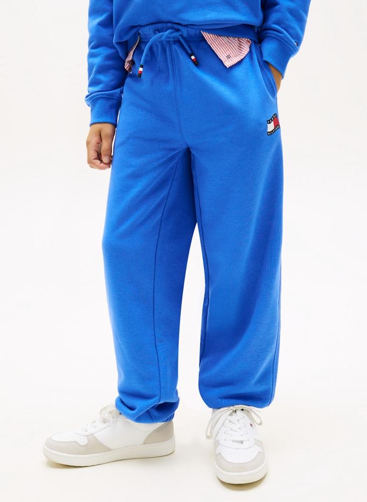 TOMMY HILFIGER Wavy Flag Logo Terry Joggers - Image 1