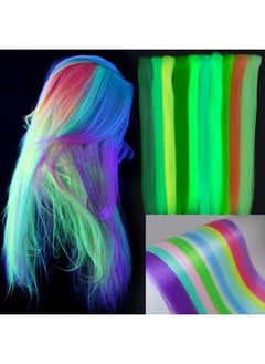 20 Pcs Glow In The Dark Hair Extensions Clip In Hair Extensions Colroful Luminous Hair Piece 22Inch Straight Synthetic Hairpiece Highlights Clip In Hair Extensions For Women Girls Kids - pzsku/Z32602505F17CAEA85982Z/45/_/1696663314/68e20480-3f69-408e-a630-ca1581ce6014