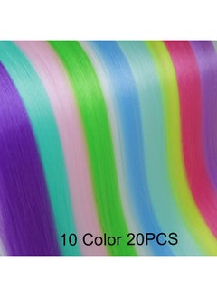 20 Pcs Glow In The Dark Hair Extensions Clip In Hair Extensions Colroful Luminous Hair Piece 22Inch Straight Synthetic Hairpiece Highlights Clip In Hair Extensions For Women Girls Kids - pzsku/Z32602505F17CAEA85982Z/45/_/1696663317/288d9ef5-4a23-47e1-a13a-4103ab5eaa27