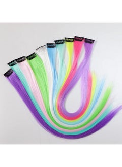 20 Pcs Glow In The Dark Hair Extensions Clip In Hair Extensions Colroful Luminous Hair Piece 22Inch Straight Synthetic Hairpiece Highlights Clip In Hair Extensions For Women Girls Kids - pzsku/Z32602505F17CAEA85982Z/45/_/1696663323/07dd4716-5f24-481b-8163-2d9e43437d77