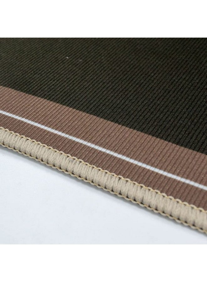 Home-Cloud حصيرة مطبخ هوم كلاود مستطيلة: مضادة للانزلاق، ناعمة، قابلة للغسل، مزخرفة بتصميم مميز للأرضيات، المطابخ، والغرف - (سمك 6 مم، 41x122 سم و 41x61 سم) (أسود_بني_فولك) - Image 5