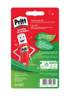 Pritt Pritt Glue Stick, Safe & Child-Friendly Craft Glue for Arts & Crafts Activities, Strong-Hold adhesive for School & Office Supplies, 2x11g Pritt Stick  - Image 5