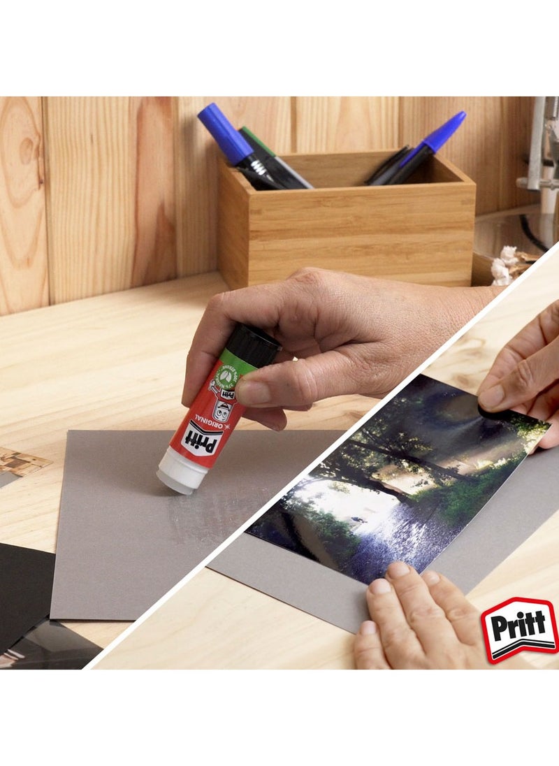 Pritt - Pritt Glue Stick, Safe & Child-Friendly Craft Glue for Arts & Crafts Activities, Strong-Hold adhesive for School & Office Supplies, 2x11g Pritt Stick - Image 1