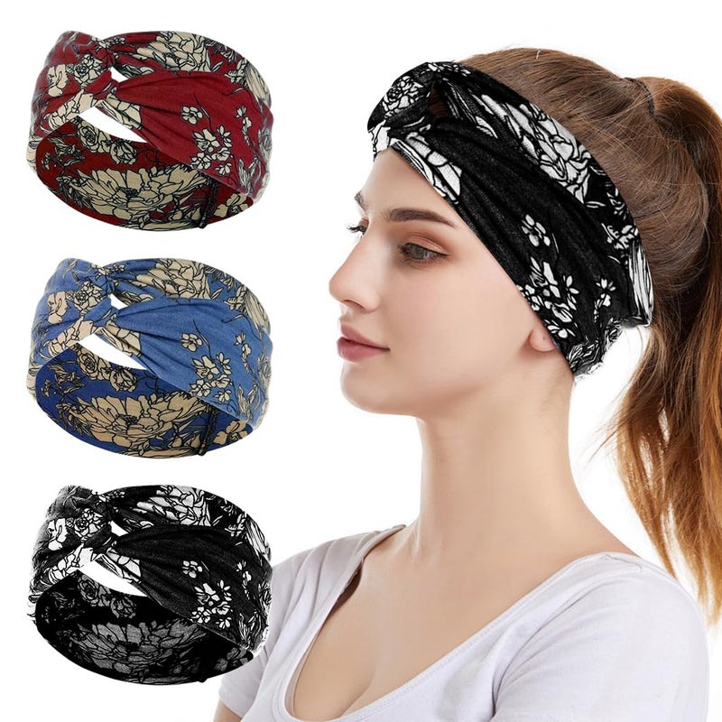 May Create MAYCREATE® Headband for Women, Elastic Hair Bands for Women, Fashion Head Bands for Women Hair Bands, Adjustable Wide Sweat Sports Headbands for Daily, Makeup, Yoga, Fitness - Image 1