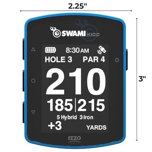 Izzo Swami KISS 2.0 Handheld Golf GPS Ragnefinder with Integrated Magnets - Blue - Image 3
