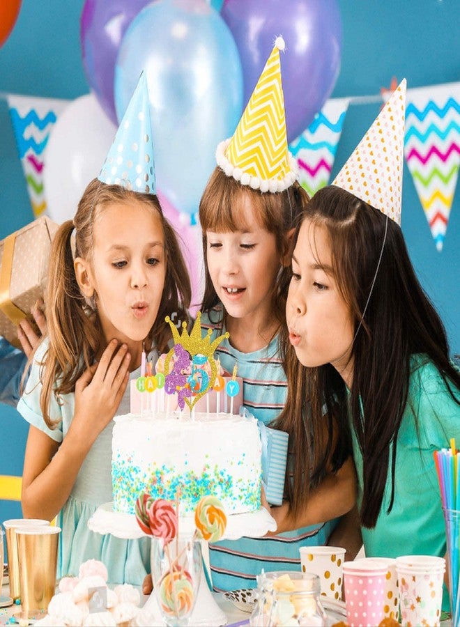 فيستيكو زينة كعكة حورية البحر من فيستيكو®، زينة كعكة عيد ميلاد سعيد الخامس، لافتة "أنا في الخامسة"، لوازم تزيين حفلة عيد ميلاد حورية البحر الصغيرة، ابنة البحر، موضوع تحت الماء - لامع - Image 5