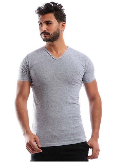 Mesery  (V) Neck - For Men-Grey