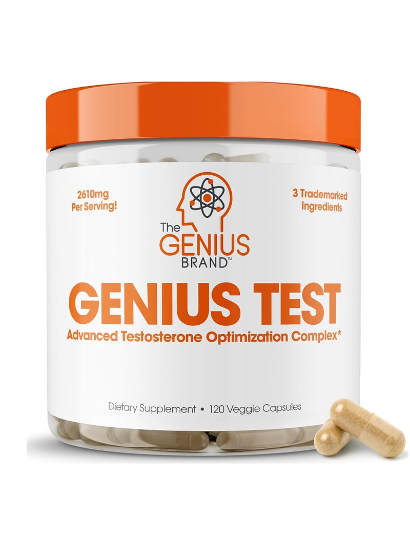 Genius Test, Advanced Testosterone Booster 120 Veggie Pills