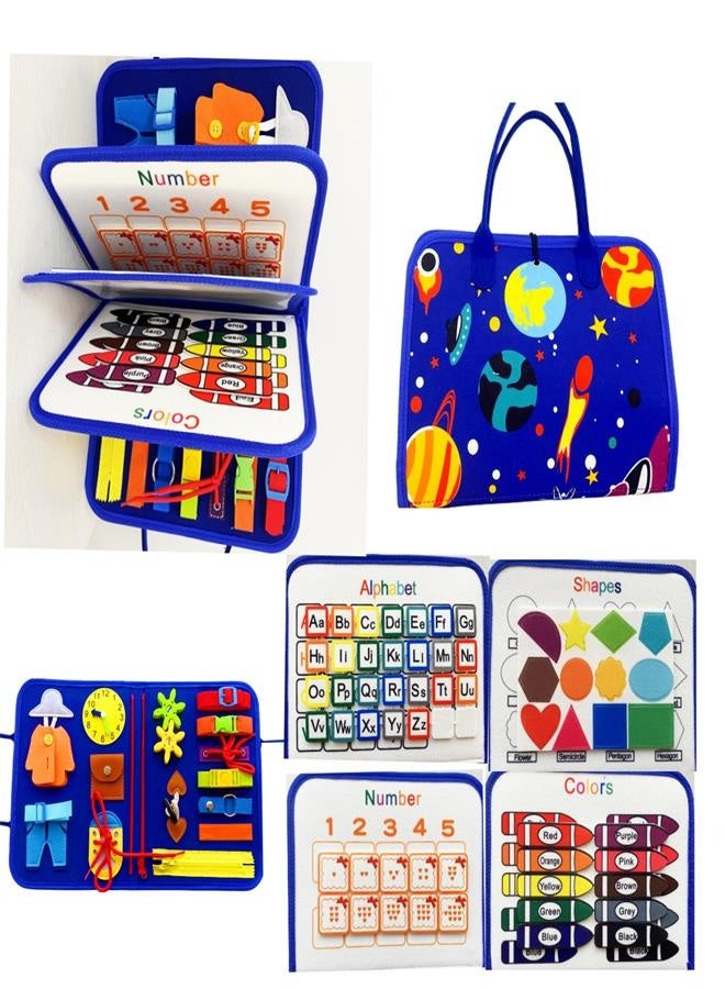Baby early education textbook bag, felt learning board, educational toys, children's felt learning board - Image 3