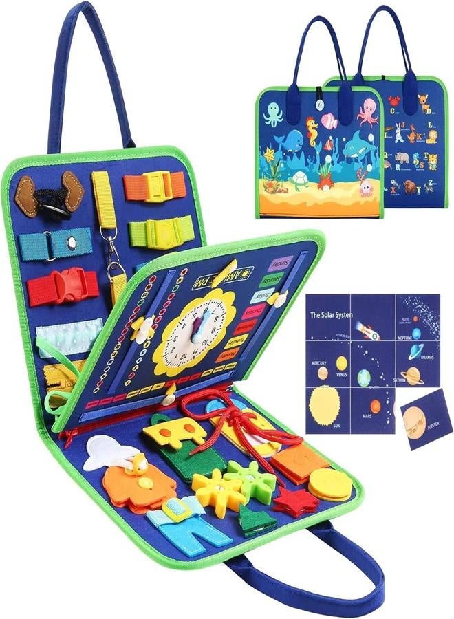 Baby early education textbook bag, felt learning board, educational toys, children's felt learning board - Image 1