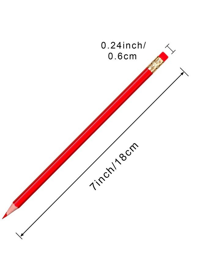 Zhanmai Checking Erasable Pencils Red Pencils Presharpened 2 Hb With Erasable Tops For Checking Map Coloring Tests Grading (24 Pieces) - Image 2