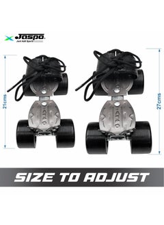 Jaspo Big Boss Adjustable Quad Roller Skates For Kids & Adults (6 Yrs & Above),Front Brake, 61Mm Tpu Wheels,Metal Body (21-27 Cm Foot Length)| Ideal For Beginner & Advanced Skaters  - Image 4