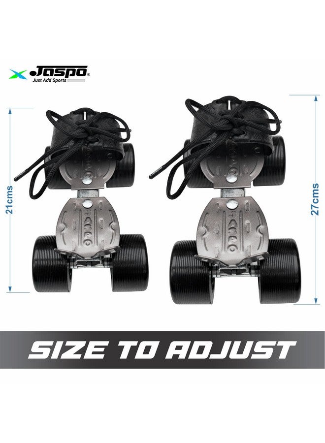 Jaspo Big Boss Adjustable Quad Roller Skates For Kids & Adults (6 Yrs & Above),Front Brake, 61Mm Tpu Wheels,Metal Body (21-27 Cm Foot Length)| Ideal For Beginner & Advanced Skaters  - Image 4
