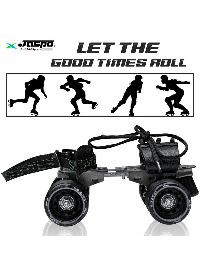 Jaspo Big Boss Adjustable Quad Roller Skates For Kids & Adults (6 Yrs & Above),Front Brake, 61Mm Tpu Wheels,Metal Body (21-27 Cm Foot Length)| Ideal For Beginner & Advanced Skaters  - Image 5