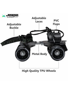 Jaspo Big Boss Adjustable Quad Roller Skates For Kids & Adults (6 Yrs & Above),Front Brake, 61Mm Tpu Wheels,Metal Body (21-27 Cm Foot Length)| Ideal For Beginner & Advanced Skaters  - Image 3