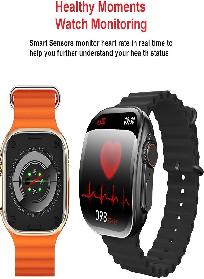 X10 PRO 3 Smart Watch with Curved Screen, NFC, Bluetooth, and Wireless Charging - Black