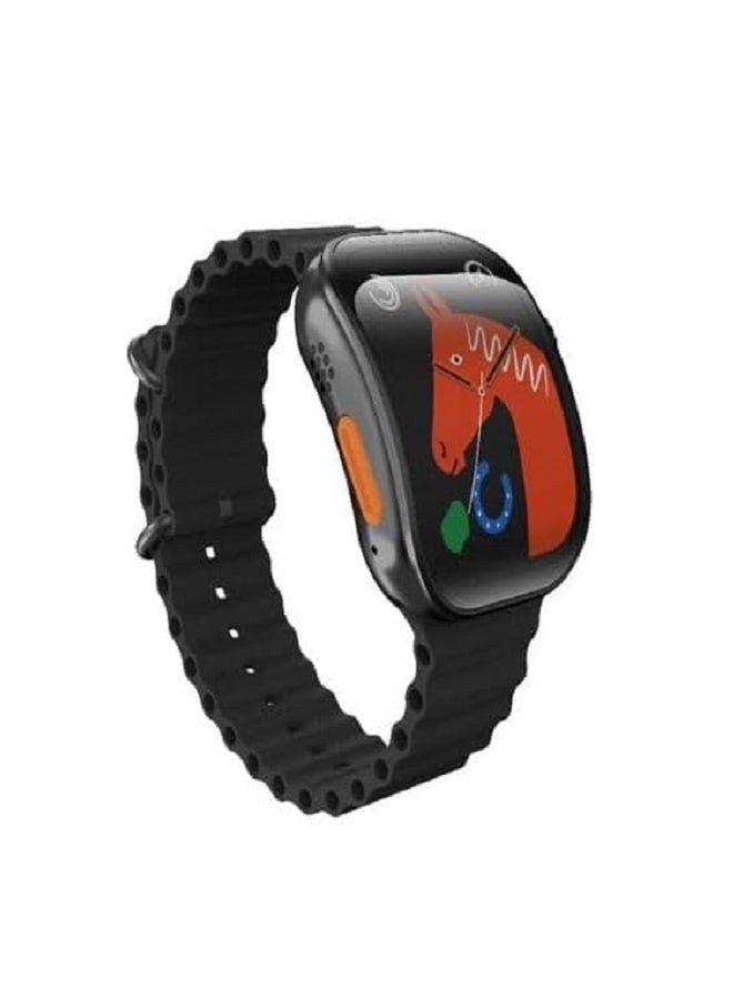 W&O X10 Ultra 3 Smart Watch with Curved Screen, NFC, Bluetooth, and Wireless Charging - Black - Image 2